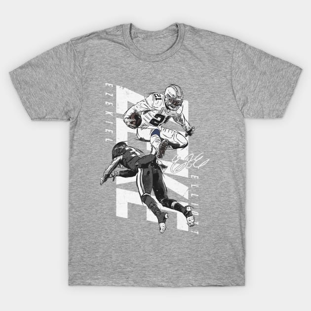 Ezekiel Elliott Dallas Hurdle T-Shirt by Buya_Hamkac